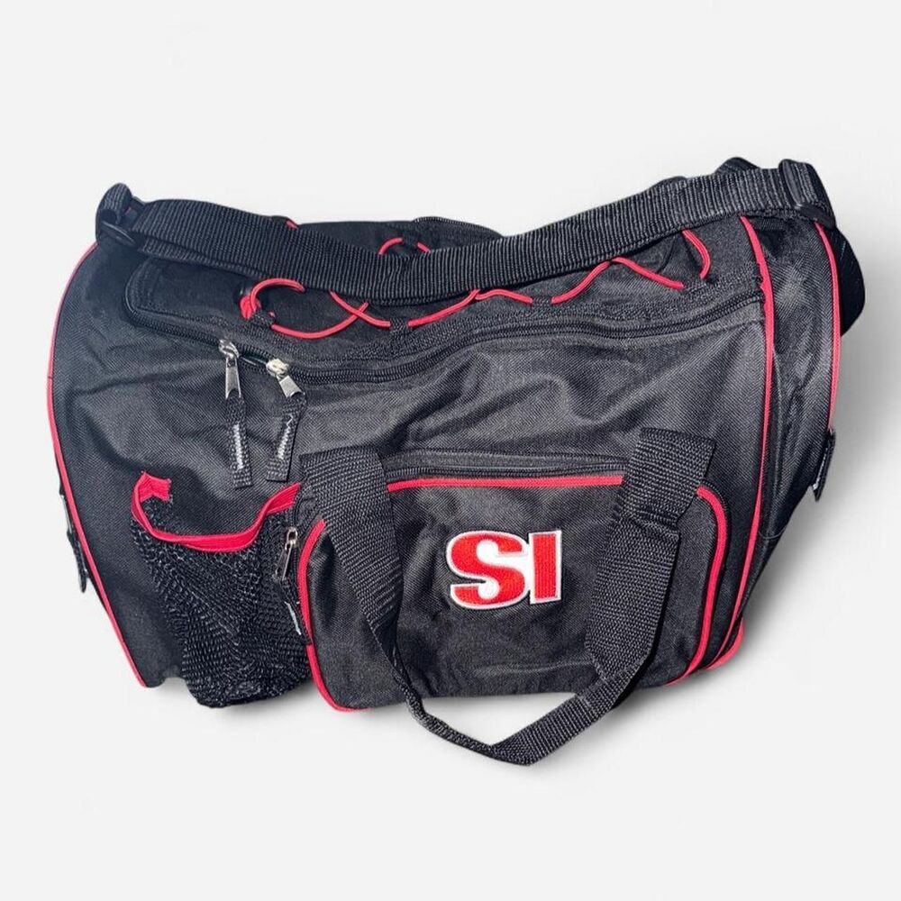 Sports Illustrated Gym Bag / Small Duffle Bag in Red and Black
